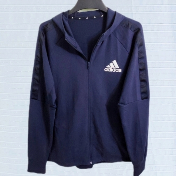 ADIDAS AEROREADY D2M Sport Motion Training Hoodie Ink (Navy) Size XL - Picture 1 of 9